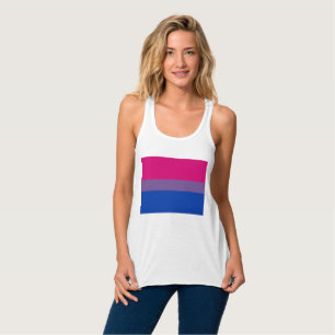 Bisexual Pride Flagga Linne Med Racerback