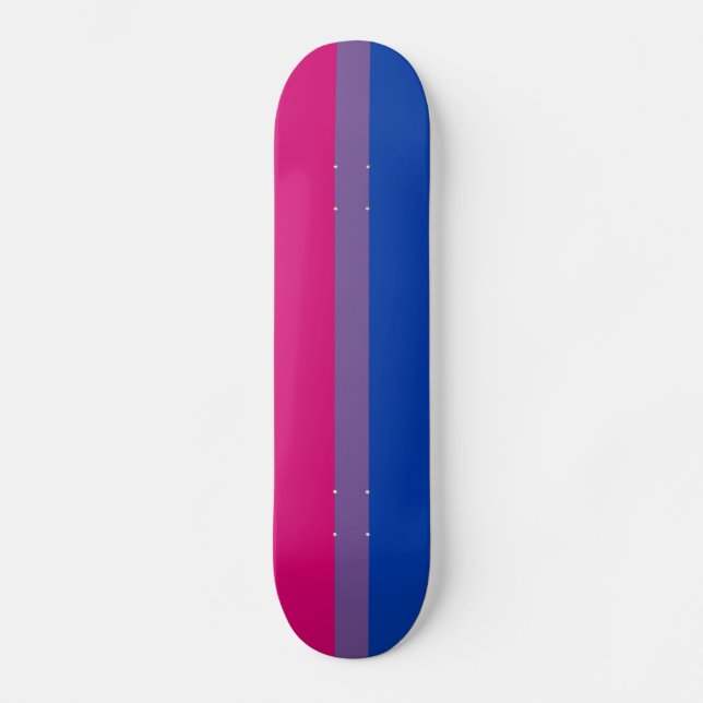 Bisexual Pride Flagga Mini Skateboard Bräda 18,5 Cm (Framsida)