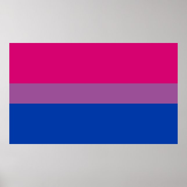 Bisexual Pride Flagga Poster (Framsidan)