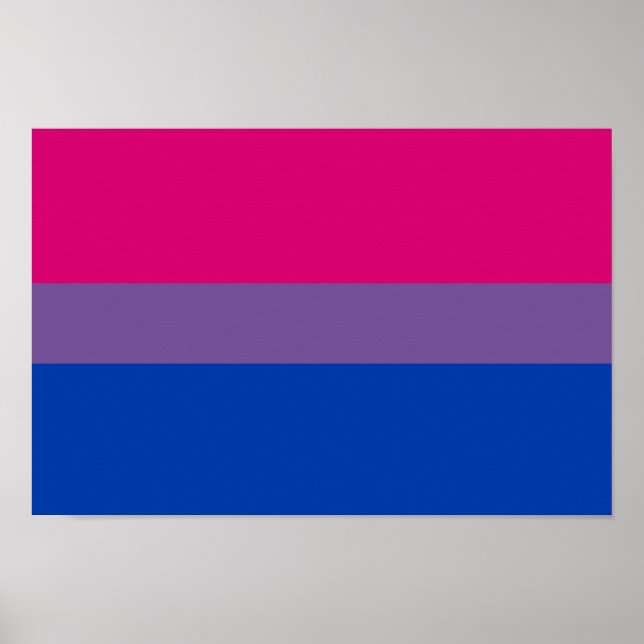 Bisexual Pride Flagga Poster (Framsidan)