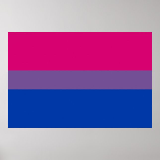 Bisexual Pride Flagga Poster (Framsidan)