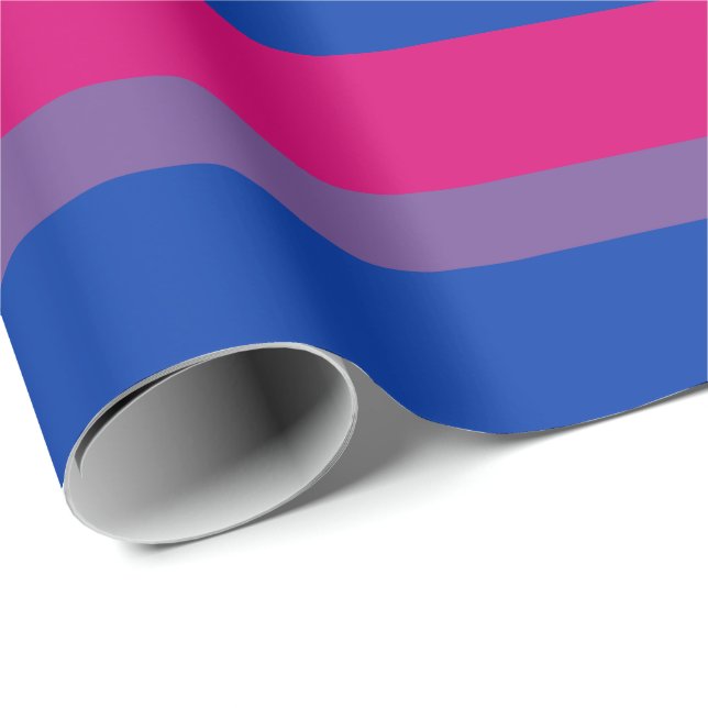 Bisexual Pride Flagga Presentpapper (Rullad Hörn)