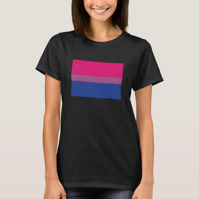 Bisexual Pride Flagga Proud Bisexuality Bi Kärlek  T Shirt (Framsida)