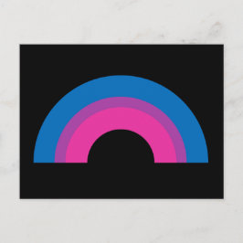 Bisexual Pride Flagga Rainbow Vykort