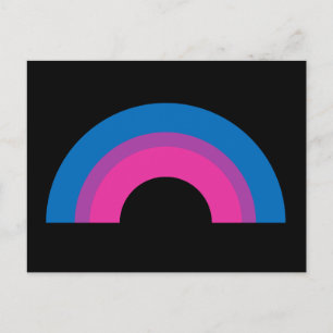 Bisexual Pride Flagga Rainbow Vykort