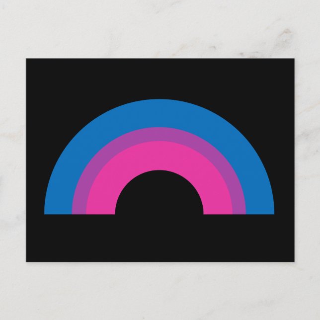 Bisexual Pride Flagga Rainbow Vykort (Framsida)