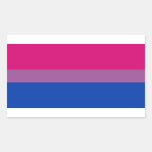 Bisexual Pride Flagga Rektangulärt Klistermärke