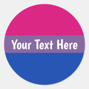 Bisexual Pride Flagga Runt Klistermärke