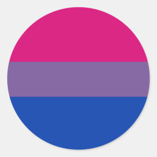 Bisexual Pride Flagga Runt Klistermärke