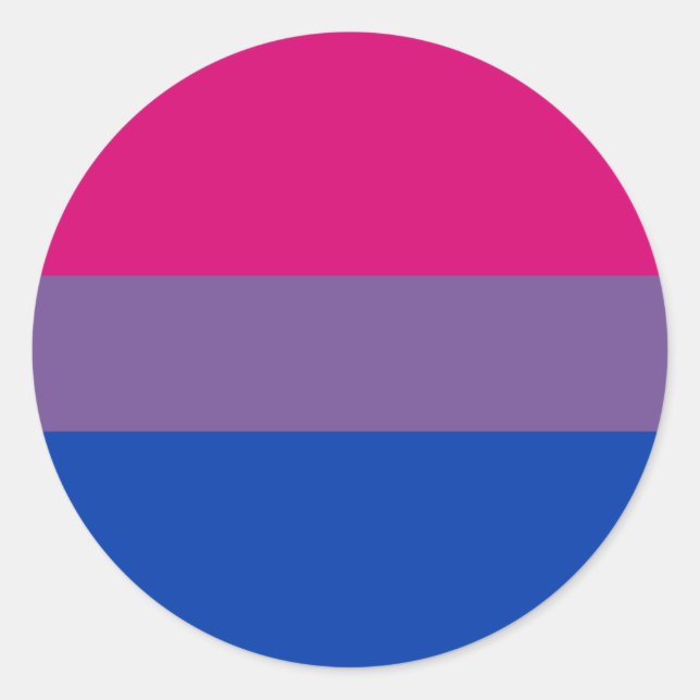 Bisexual Pride Flagga Runt Klistermärke (Framsida)