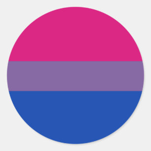 Bisexual Pride Flagga Runt Klistermärke