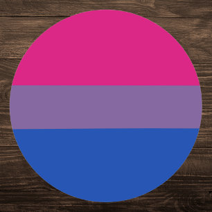 Bisexual Pride Flagga Runt Klistermärke