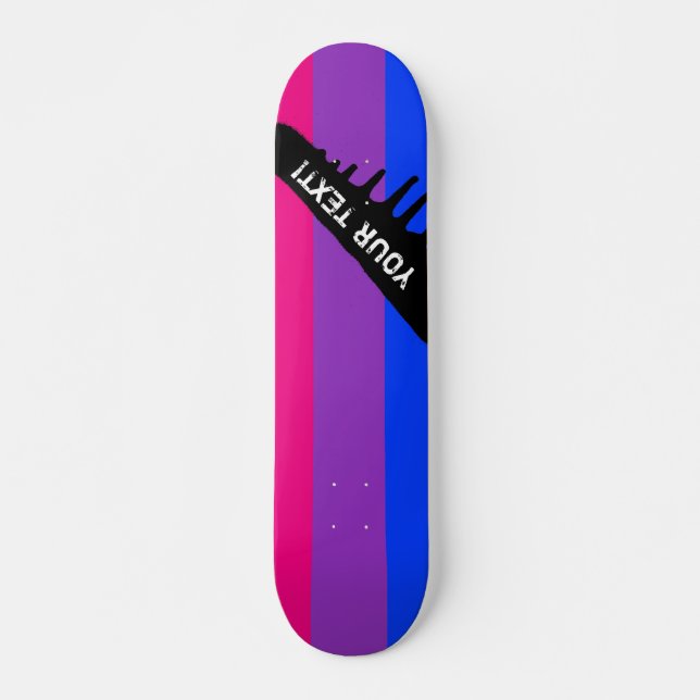 Bisexual Pride Flagga Skateboard Bräda 20,5 Cm (Framsida)