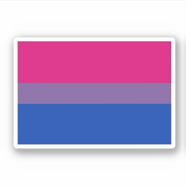 Bisexual Pride Flagga Sticker Klistermärken (Framsida)