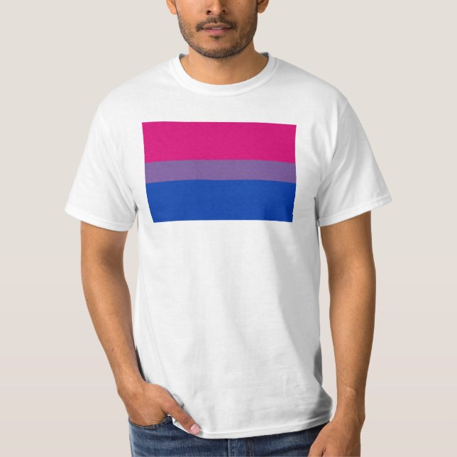Bisexual Pride Flagga T Shirt (Framsida)