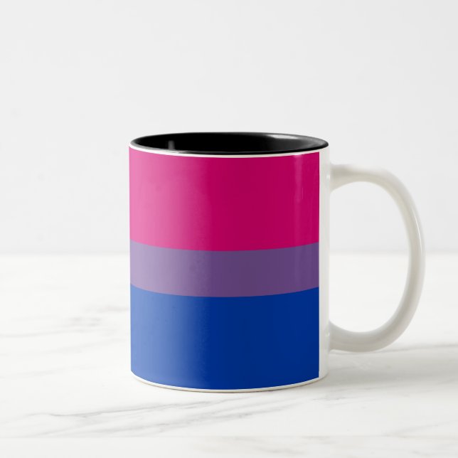 Bisexual Pride Flagga Två-Tonad Mugg (Höger)