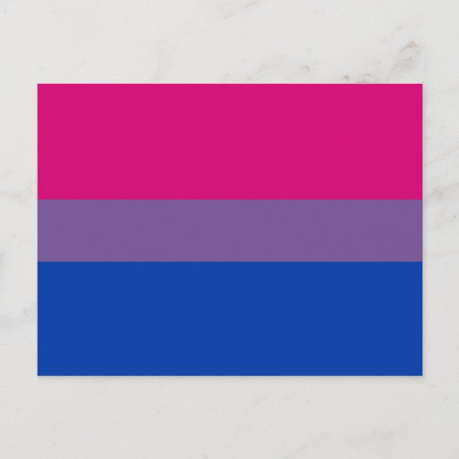 Bisexual Pride Flagga Vykort (Framsida)