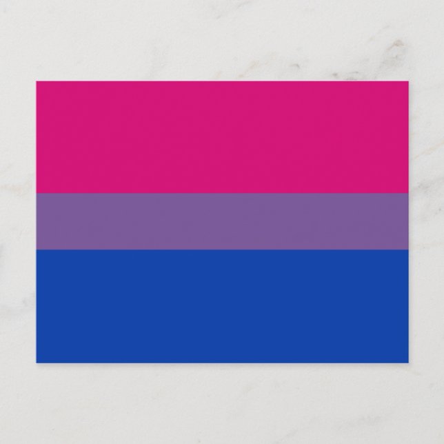 Bisexual Pride Flagga Vykort (Framsida)