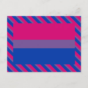Bisexual Pride Flagga Vykort