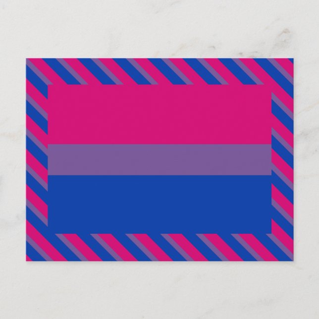 Bisexual Pride Flagga Vykort (Framsida)