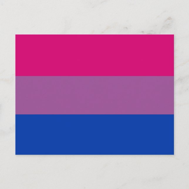 Bisexual Pride Flagga Vykort (Framsida)