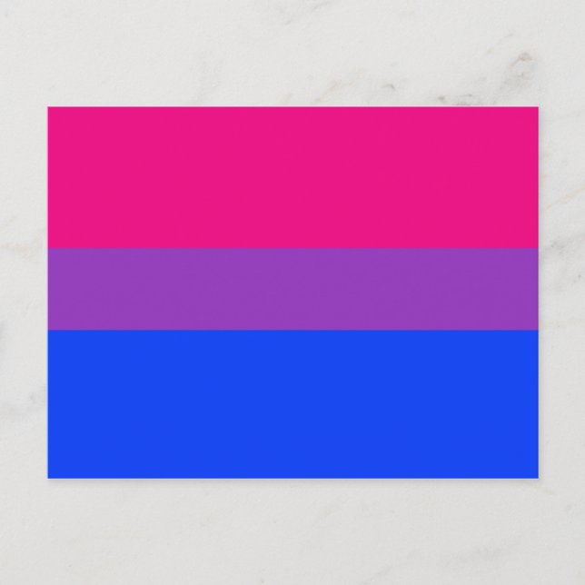 Bisexual Pride Flagga Vykort (Framsida)