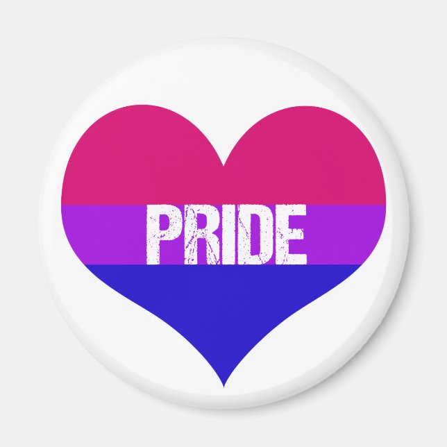 Bisexual Pride Kärlek Magnet (Framsidan)