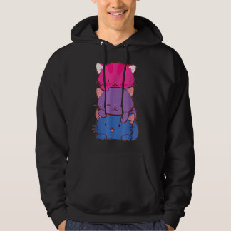 Bisexual Pride Kawaii Kattunge Pile Stack Anime L Hoodie