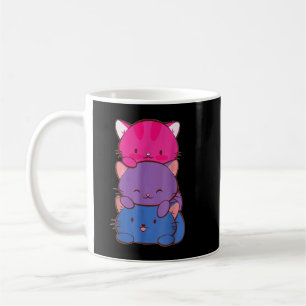 Bisexual Pride Kawaii Kattunge Pile Stack Anime L Kaffemugg