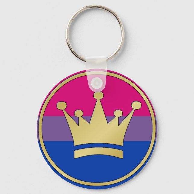 Bisexual Pride Krona Nyckelring (Framsida)