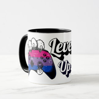 Bisexual Pride Level Up Tiger Paw Controller Mug Mugg