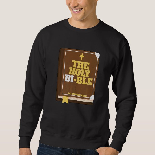 Bisexual Pride lgbt Heligan Bible Queer Nonbinary Lång Ärmad Tröja (Framsida)