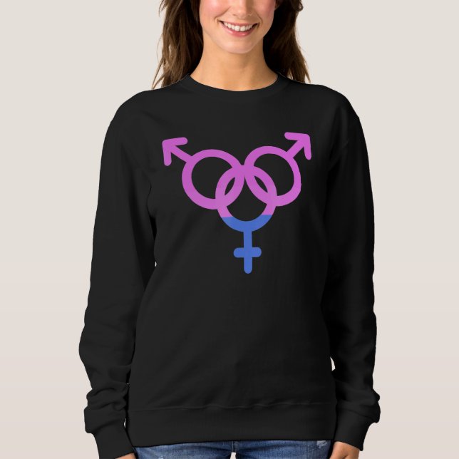 Bisexual Pride Lgbtqia Kärlek Support Bi Manar Kvi T Shirt (Framsida)