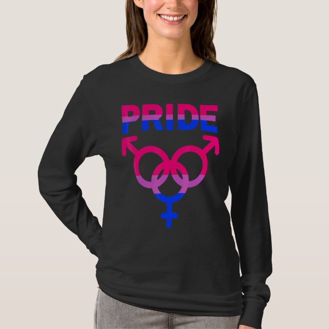 Bisexual Pride Lgbtqia Kärlek Support Manar Women  T Shirt (Framsida)
