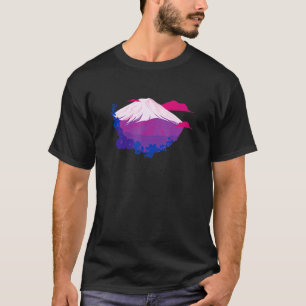 Bisexual Pride Mountain LGBTQ Bi Flowers LGBT Nat T Shirt