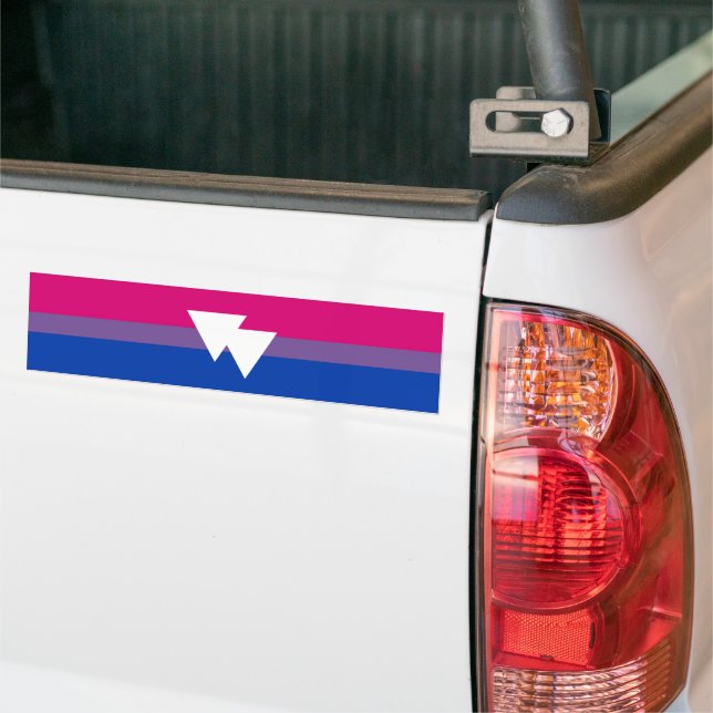 Bisexual Pride och Symbol-Flagga - Bildekal (På lastbil)