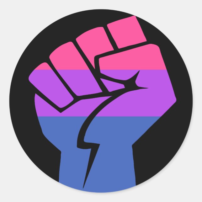 Bisexual Pride Runt Klistermärke (Framsida)