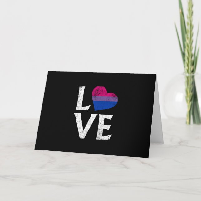 Bisexual Pride Stacks Kärlek Kort (Framsida)
