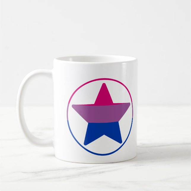 Bisexual Pride Star Circle Kaffemugg (Vänster)