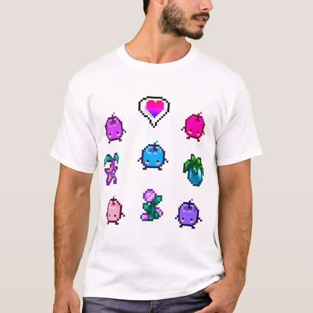Bisexual Pride Stardew Valley Junimos Set T Shirt (Framsida)