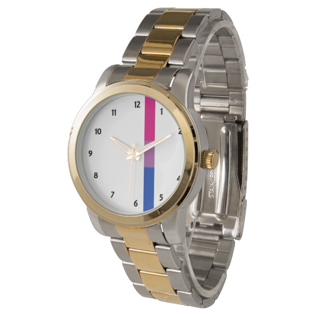 Bisexual Pride Watch Armbandsur (Vinklad)