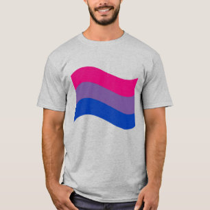 Bisexual-Pridet Vågigt Flagga T Shirt