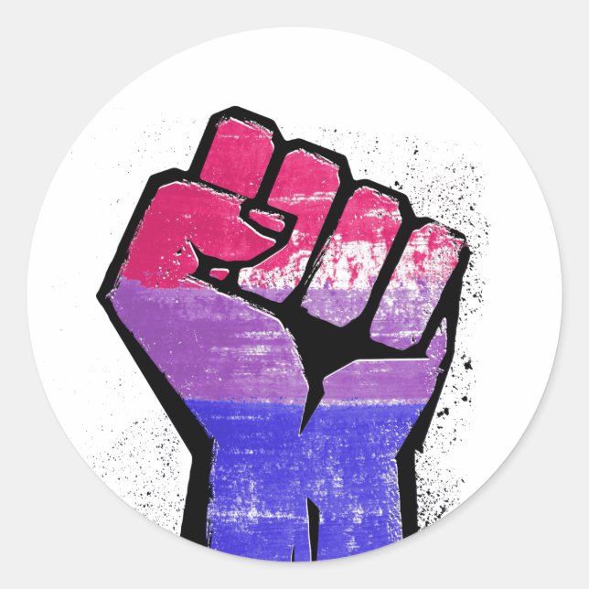Bisexual Resistance Runt Klistermärke (Framsida)