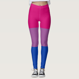 Bisexual Rosa Fuchsia Lila Blue Stripe LGBT Leggings