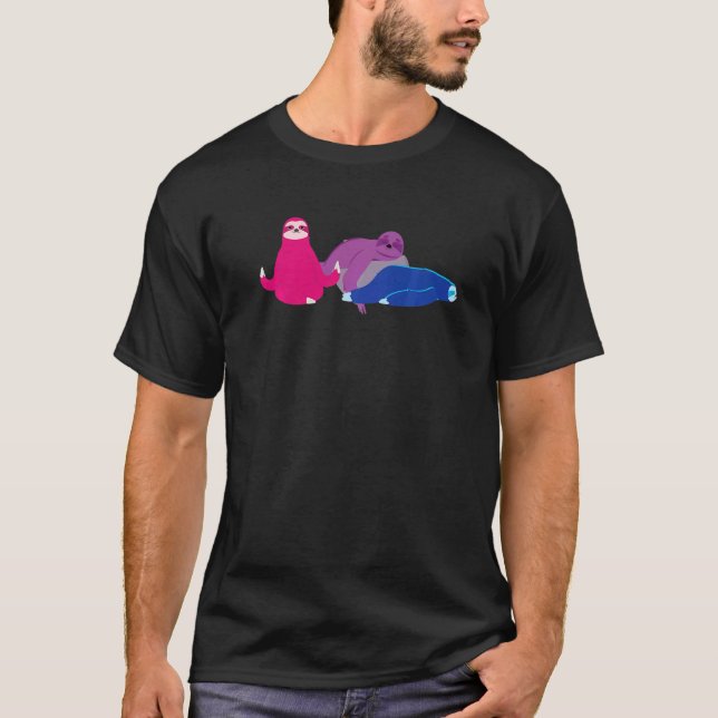 Bisexual Sloth Bisexual   T Shirt (Framsida)