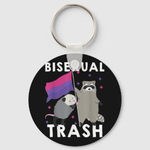 Bisexual Sopor Gay pride Rainbow LGBT Raccoon Nyckelring