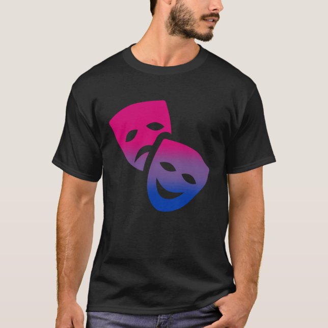 Bisexual Subtle Bi Pride LGBTQ Theatre Theater and T Shirt (Framsida)