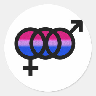 Bisexual Symbol Runt Klistermärke