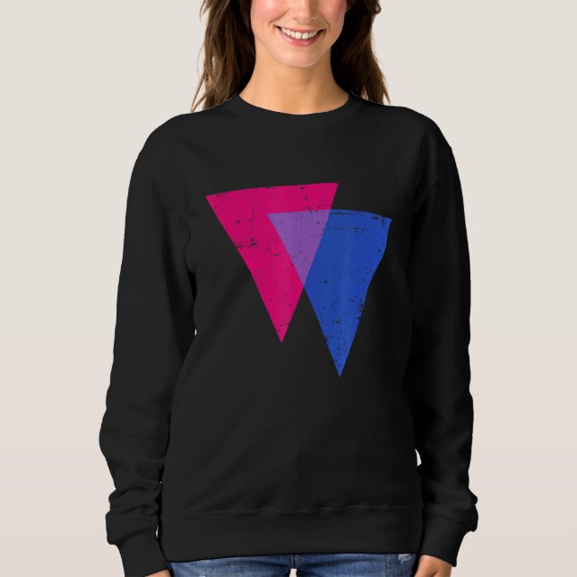 Bisexual Triangle Lgbtq Pride Parad Grungy Bi Pri T Shirt (Framsida)