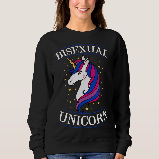 Bisexual Unicorn Elegant Magical Bisexual Pride Lo T Shirt (Framsida)